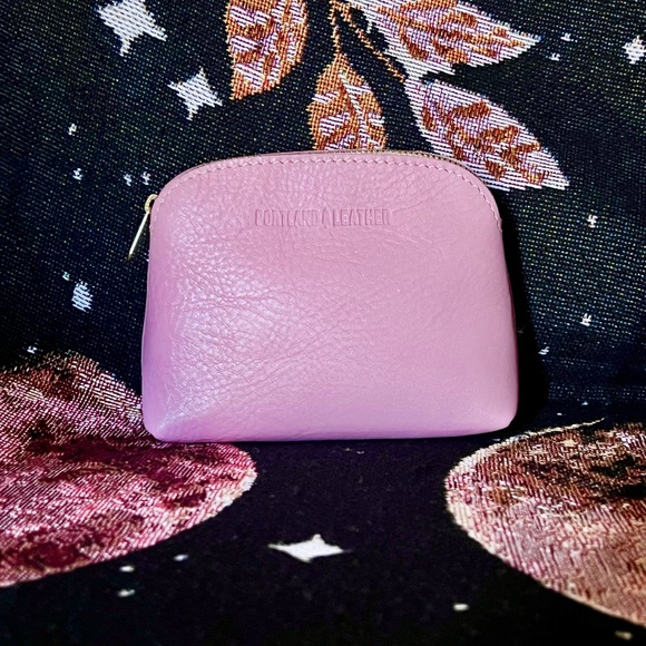 SOLD Portland Leather Goods VINTAGE PINK classic Luna Pouch - Picture 2 of 6